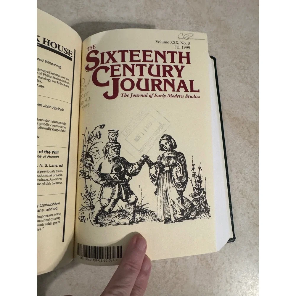 The Sixteenth Century Journal Vol XXX 1999 Early Modern Studies Library Bound